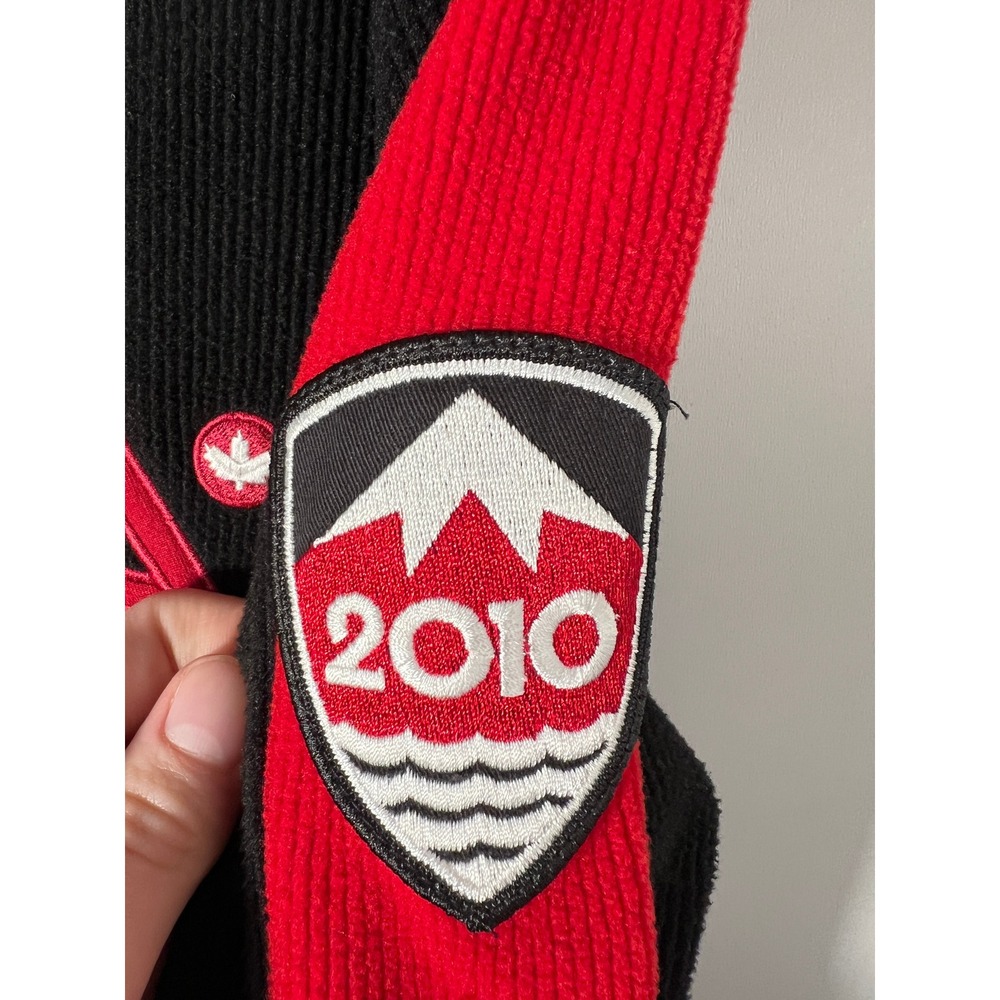 Hudson's Bay Co Canada Black‎ Red 1/4 Zip Olympic Fleece Sweater Womens M - Picture 5 of 7